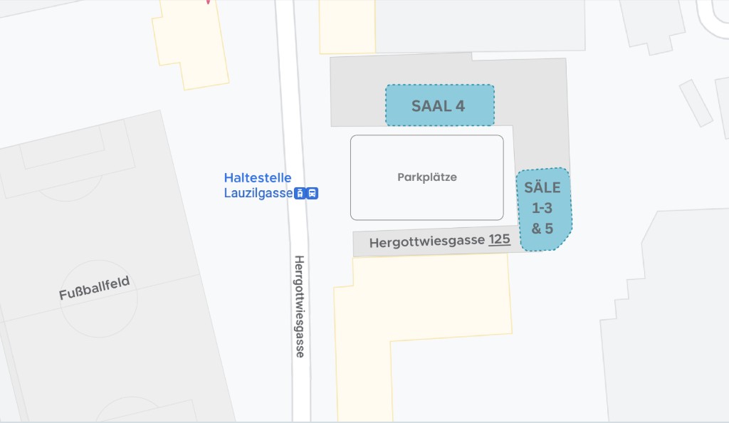 Saalplan Dance Unity, Hergottwiesgasse 125